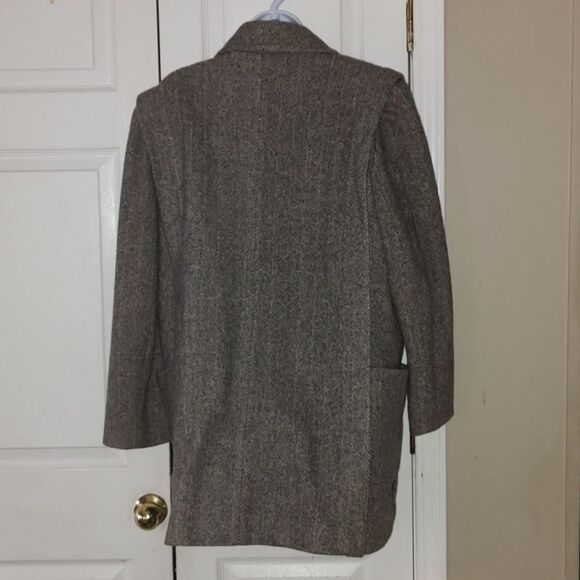 Vintage Noble Fashions gray double breasted pea coat Sz XL - Picture 4 of 5